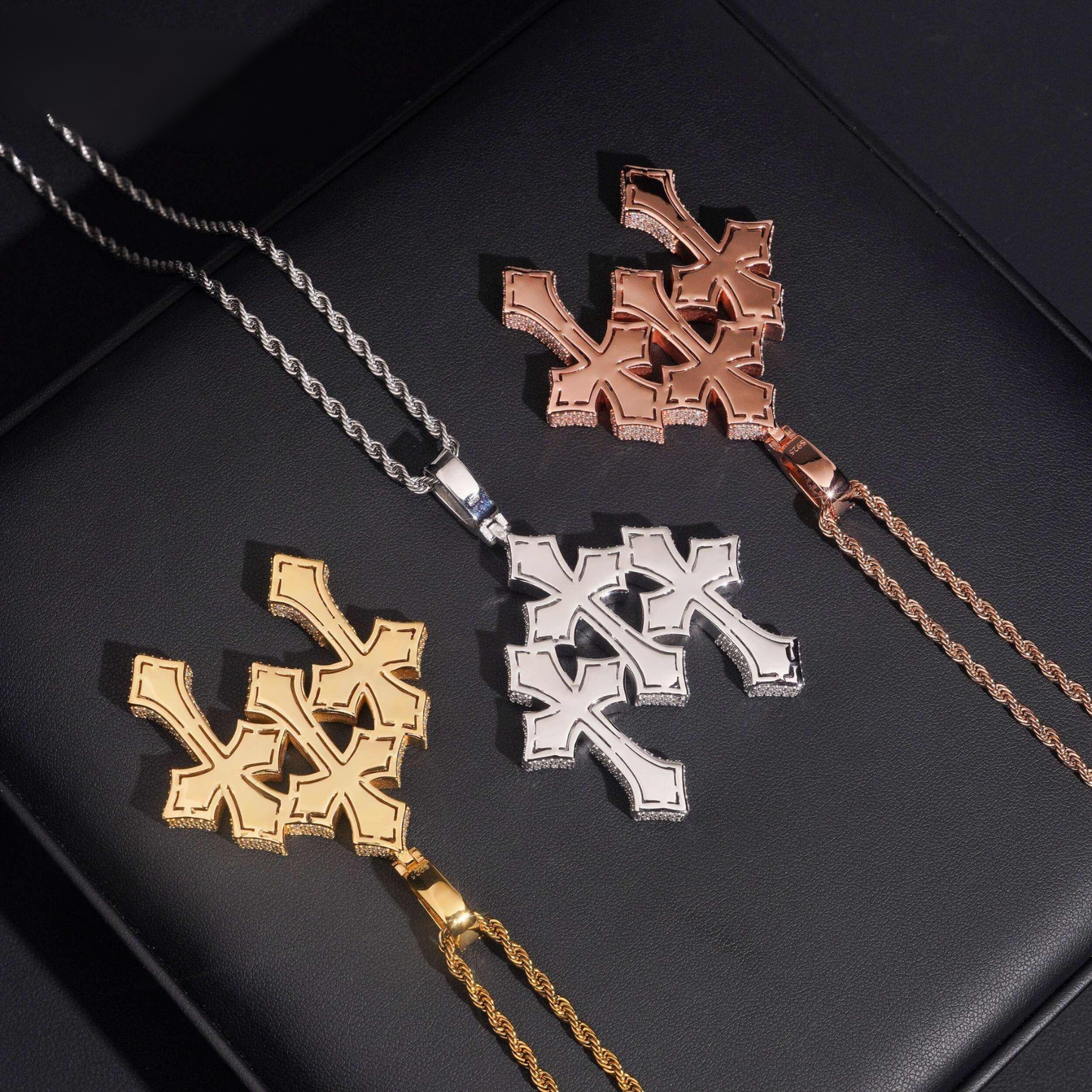 Luxury Three Cross Necklace