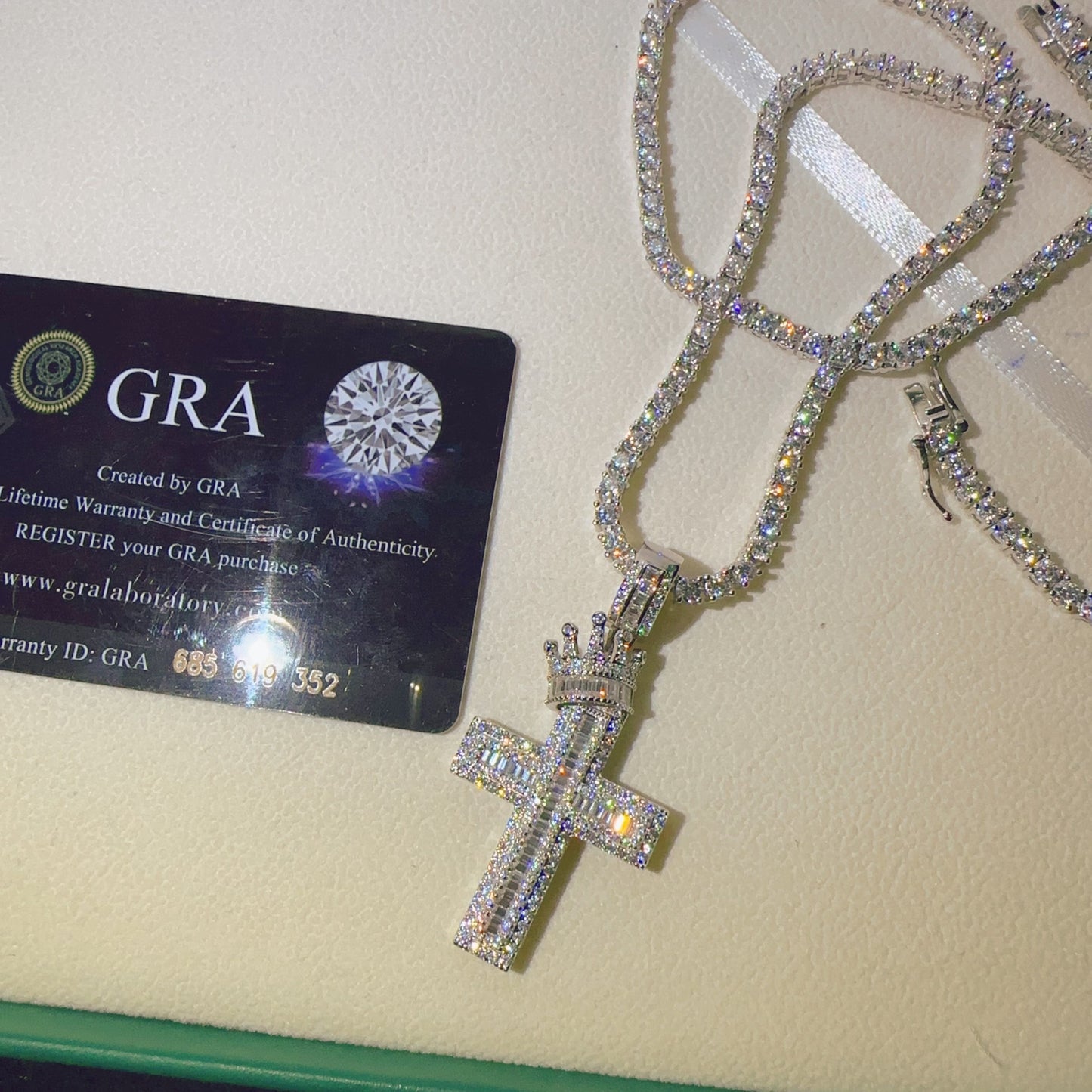 Luxury D VVS Cross Pendant