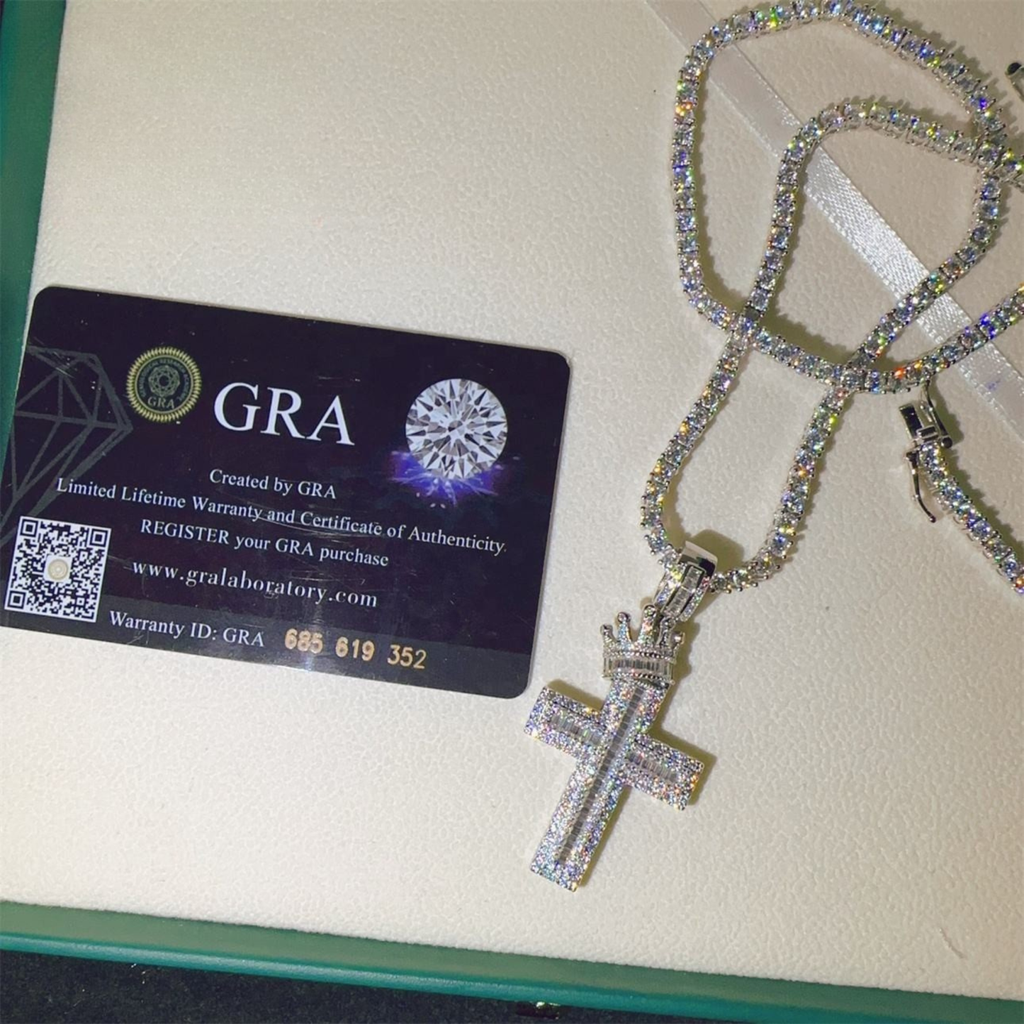 Luxury D VVS Cross Pendant