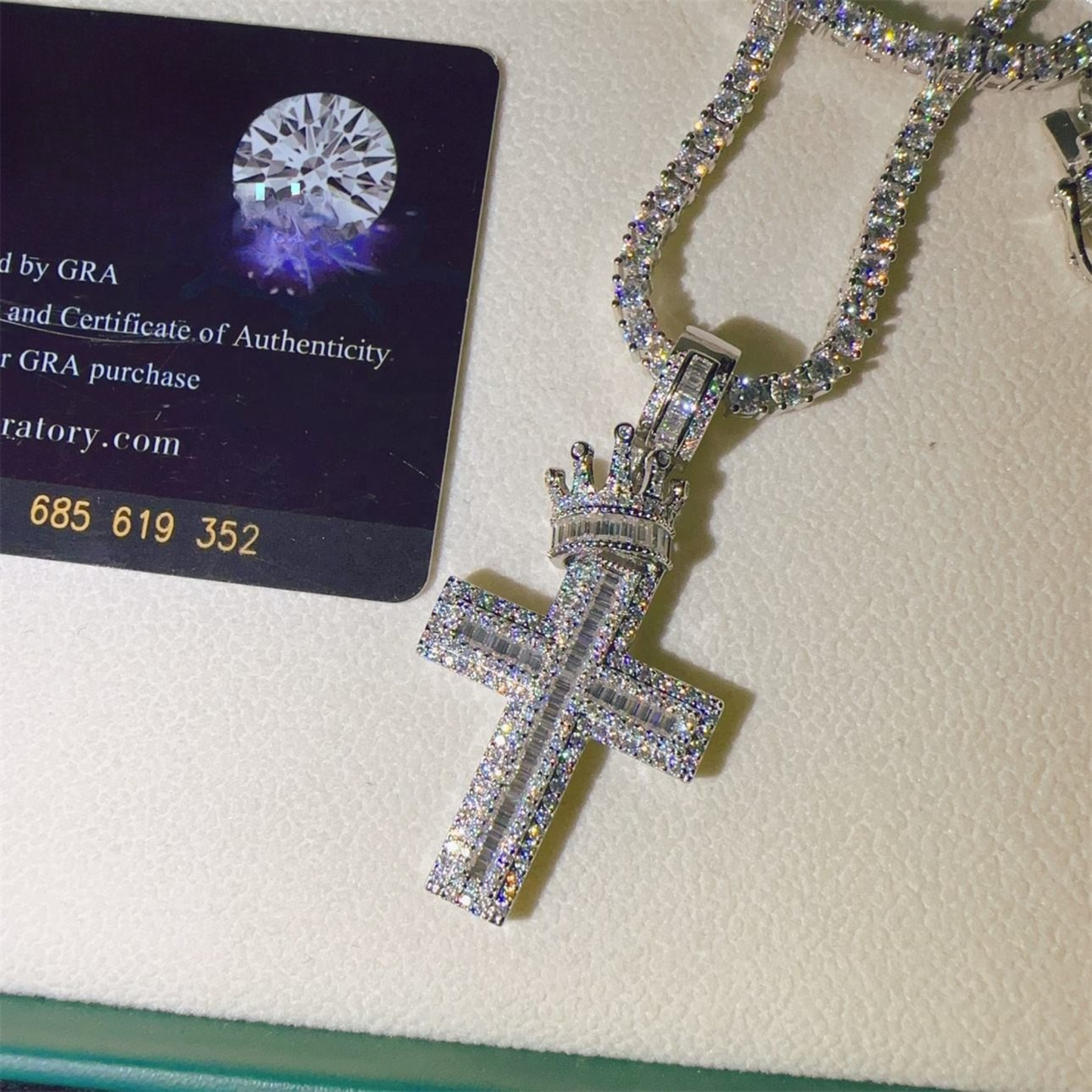 Luxury D VVS Cross Pendant