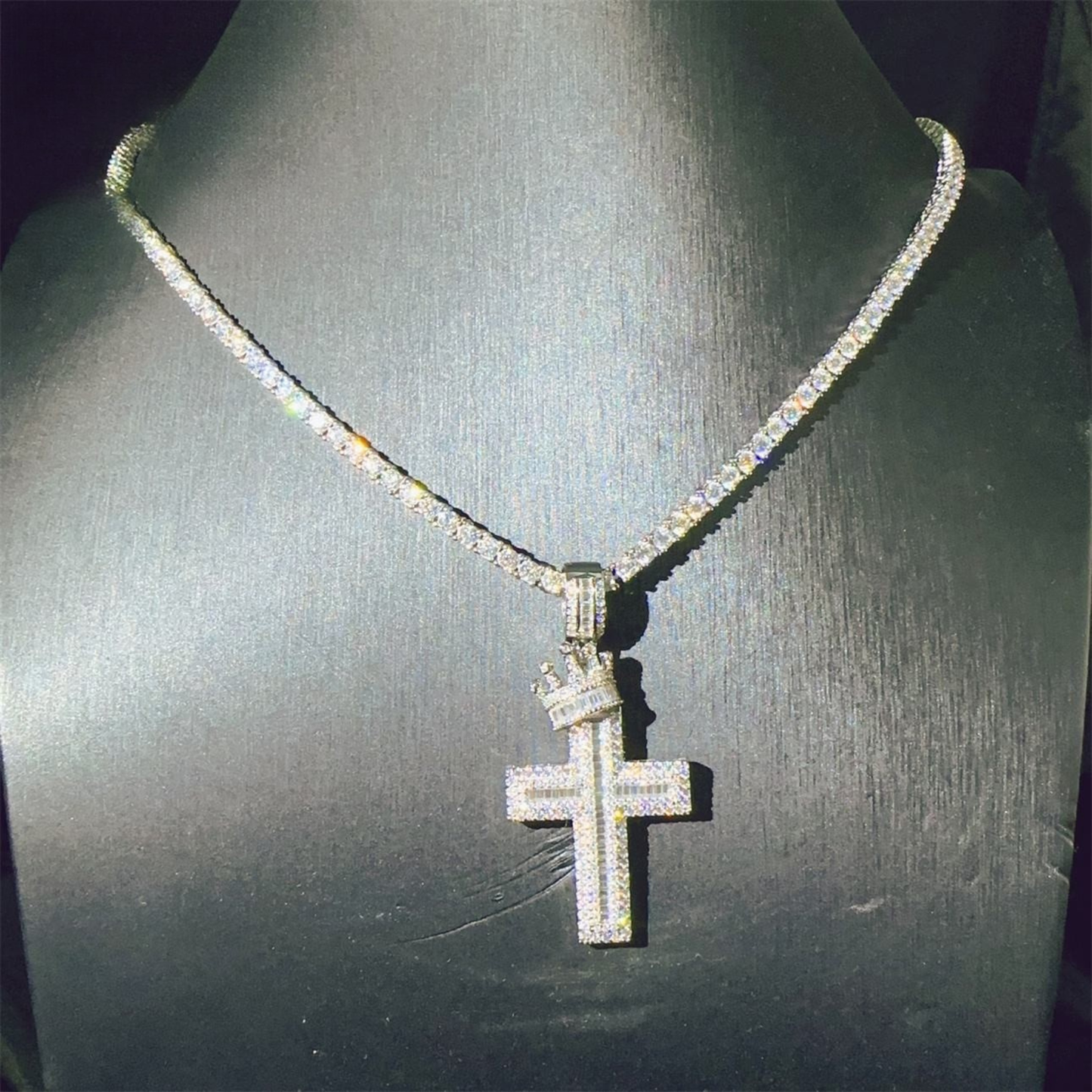 Luxury D VVS Cross Pendant