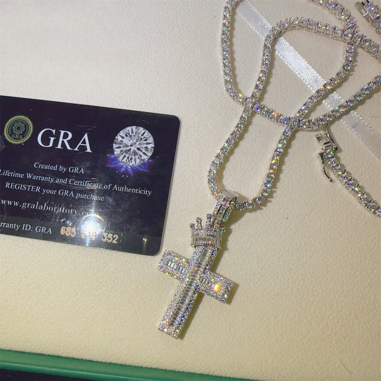 Luxury D VVS Cross Pendant