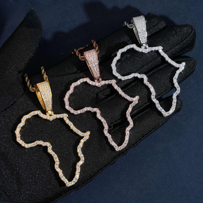 Sterling Silver Map Pendant