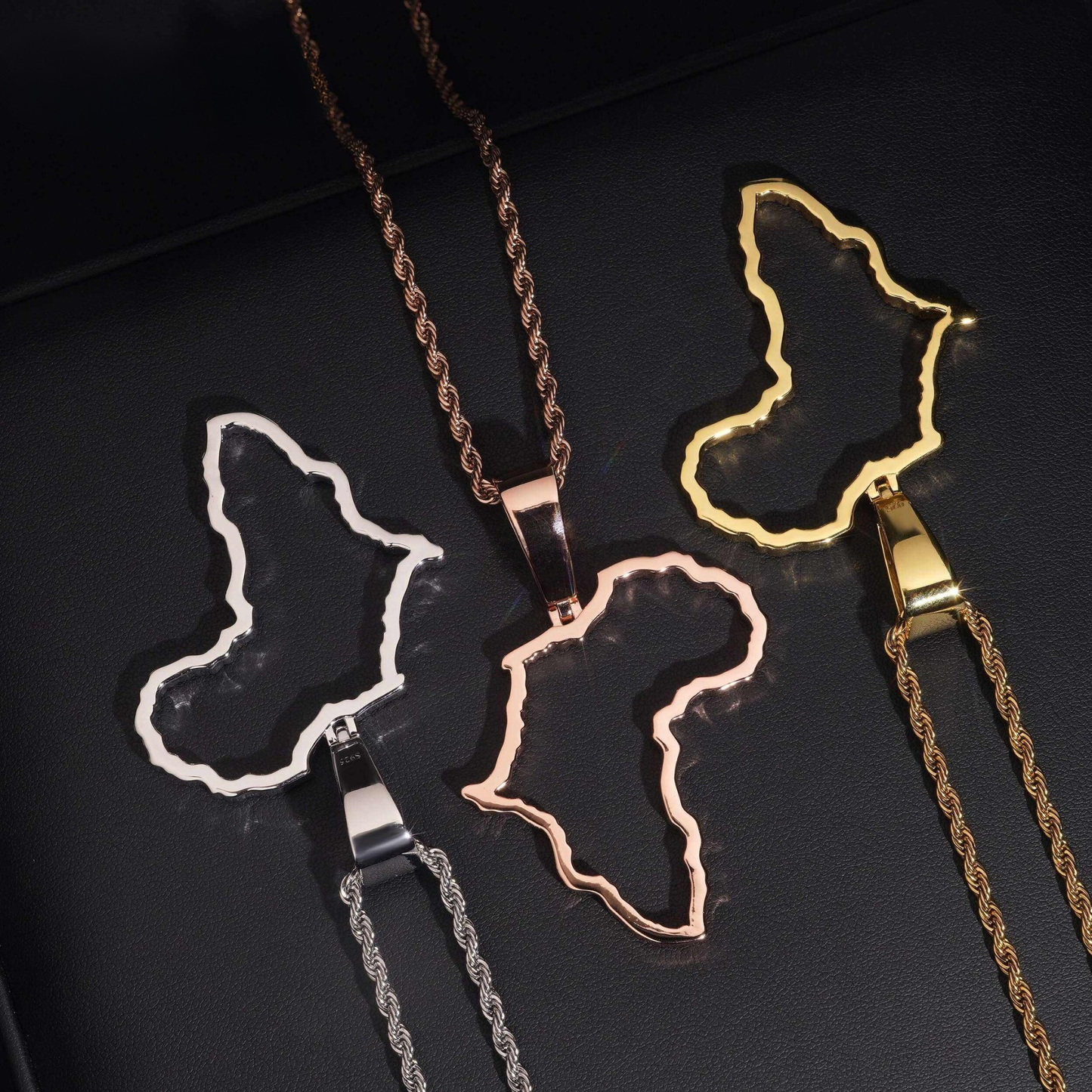 Sterling Silver Map Pendant