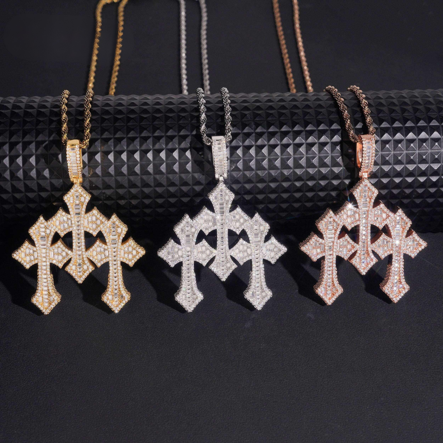 Luxury Three Cross Necklace