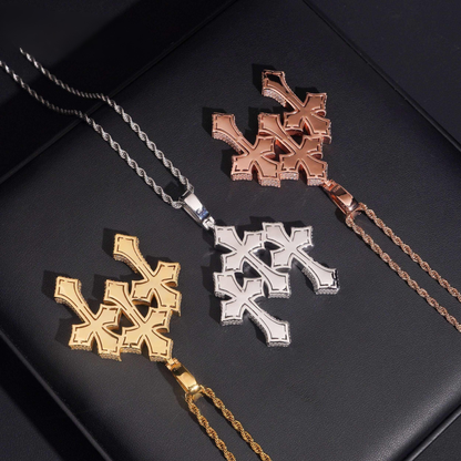 Luxury Three Cross Necklace
