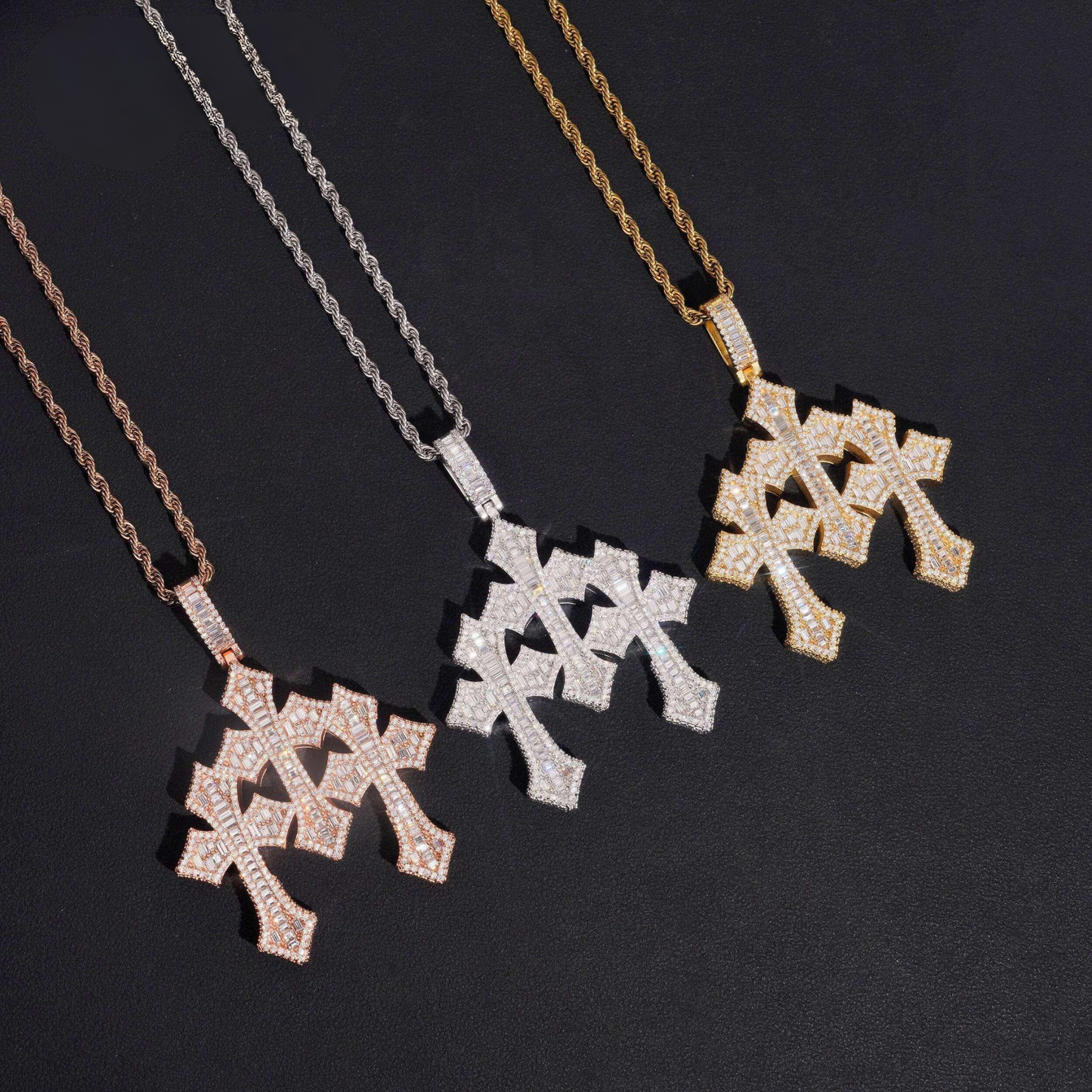Luxury Three Cross Necklace