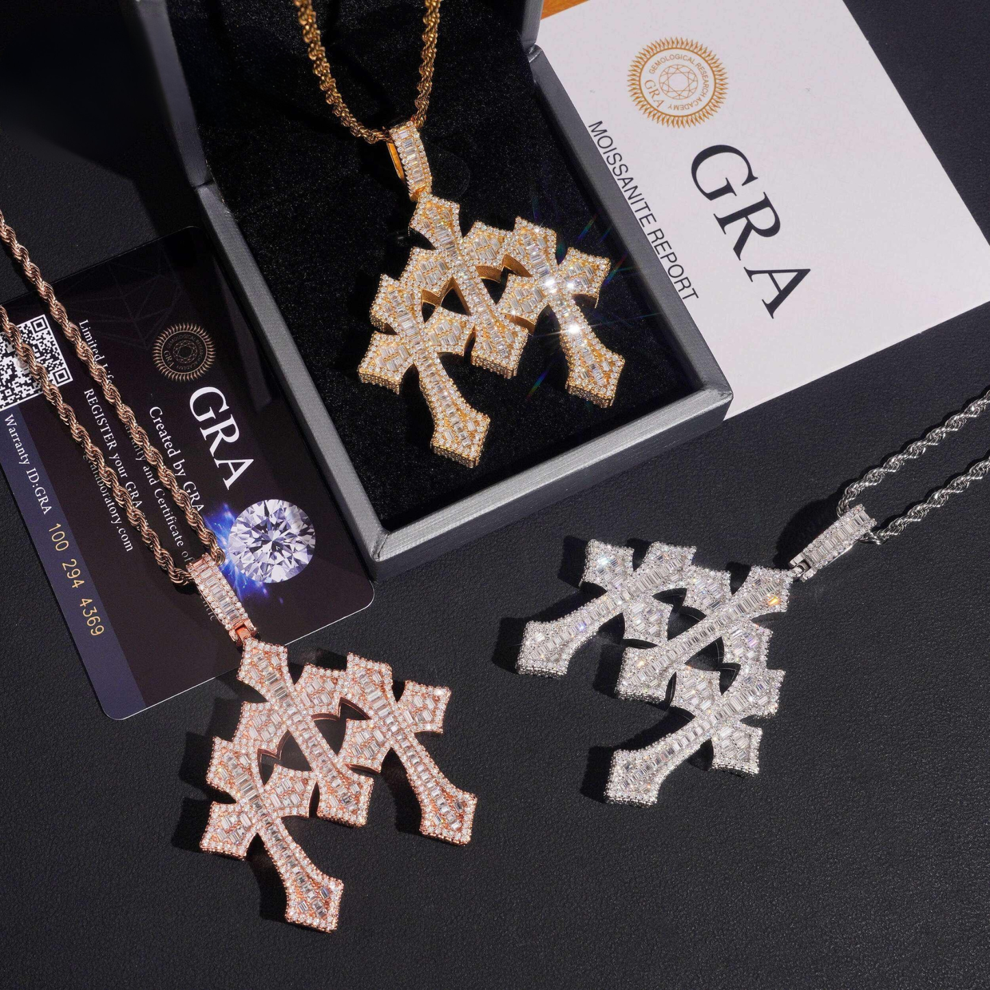 Luxury Three Cross Necklace