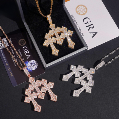 Luxury Three Cross Necklace