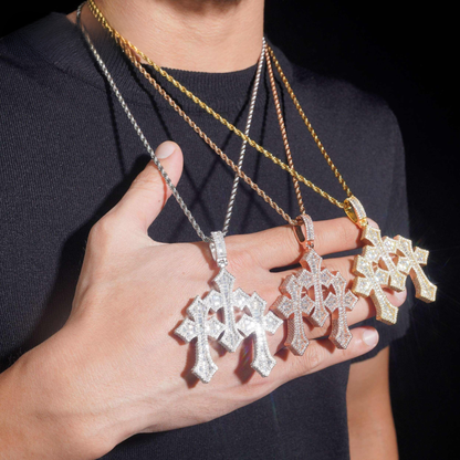 Luxury Three Cross Necklace