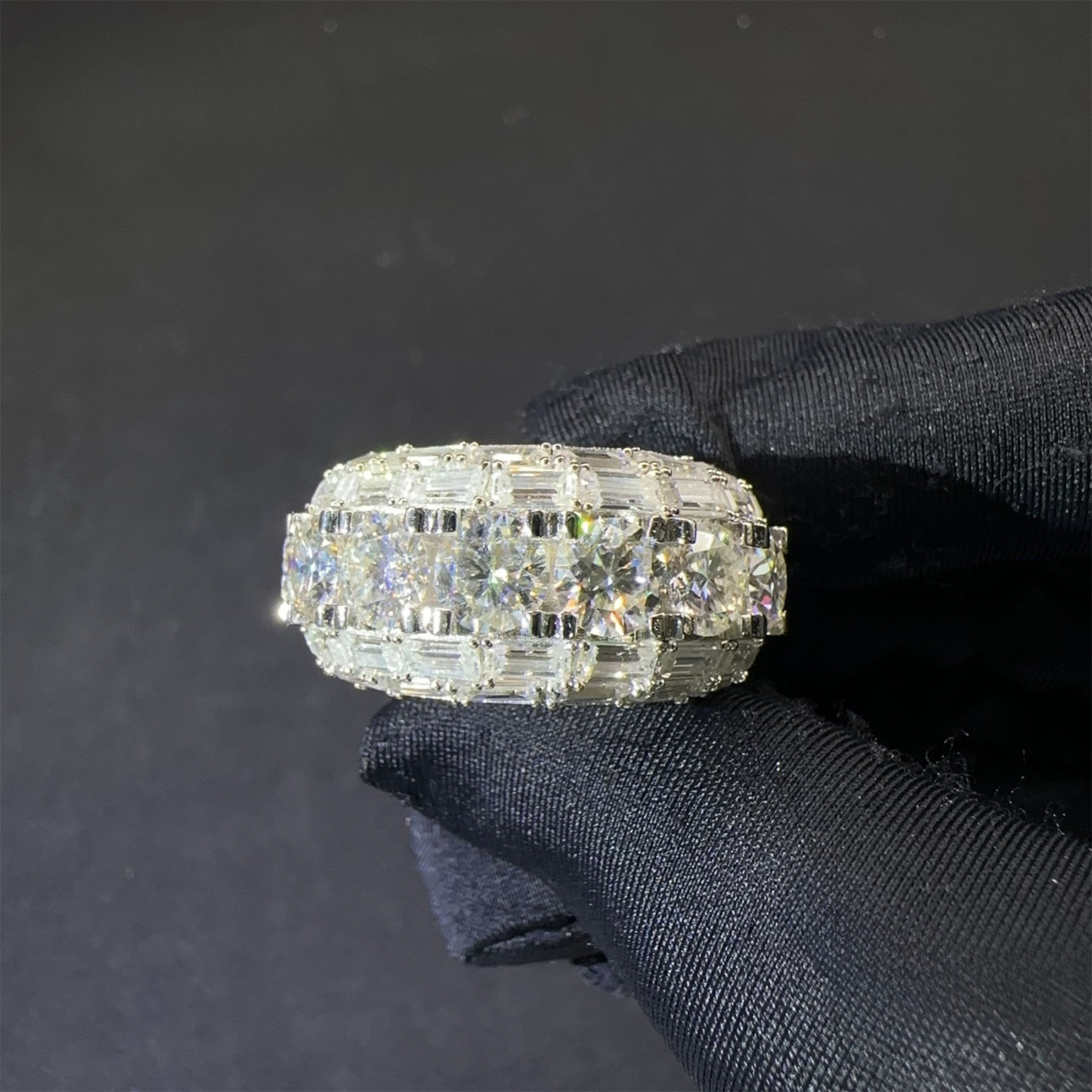 Luxury Silver Hip Hop Ring