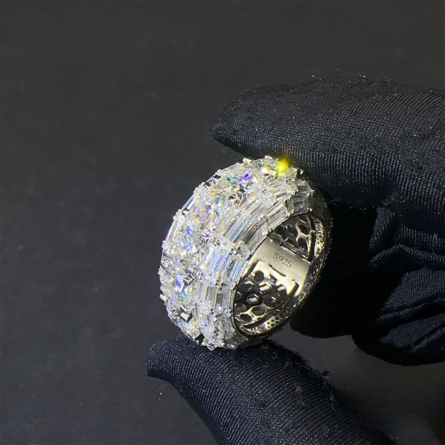 Luxury Silver Hip Hop Ring